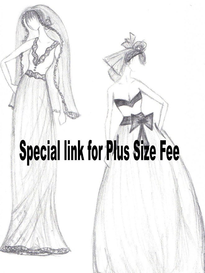 LULUBRIDES PLUS SIZE FEE