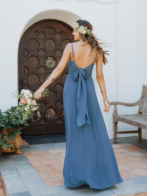 A-line Chiffon Bridesmaid Dresses, Spaghetti Straps Neckline