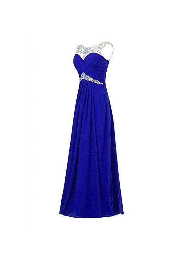 A-line Chiffon Bridesmaid Evening Party Prom Ball Gown