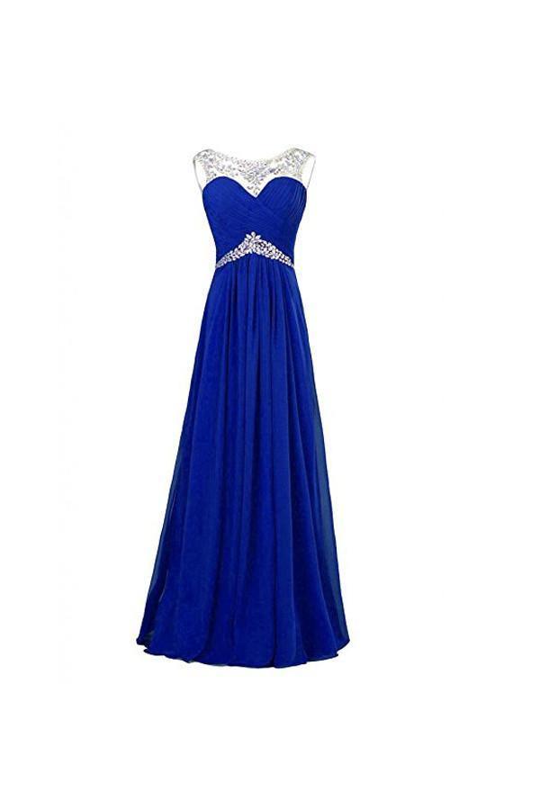 A-line Chiffon Bridesmaid Evening Party Prom Ball Gown