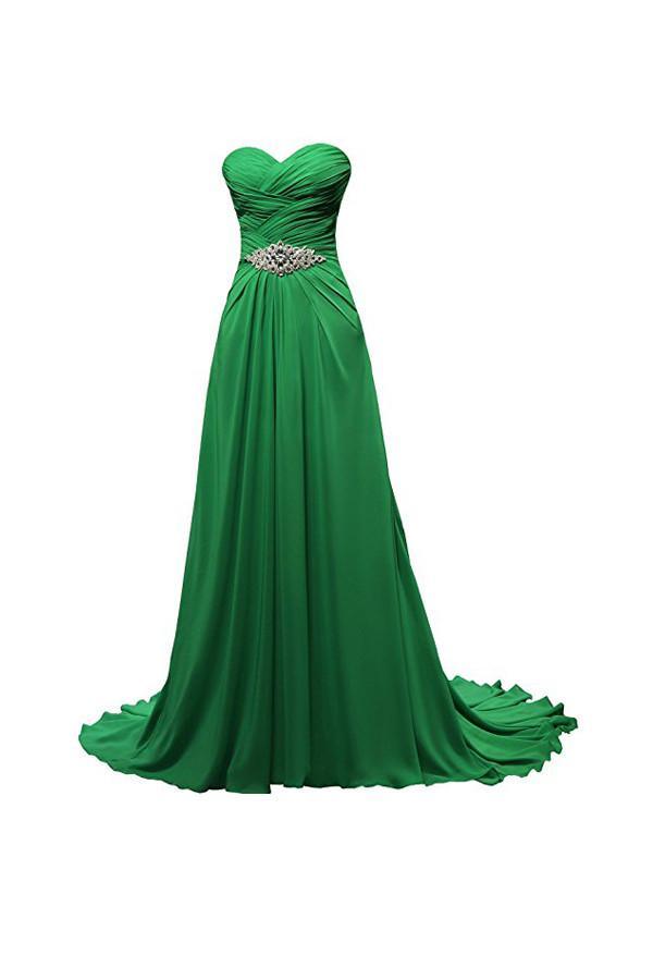 Sweetheart A-line Floor Length Chiffon Bridesmaid Dresses