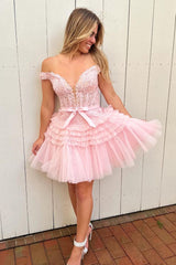 A Line Tulle  Ruched Short Homecoming Dress