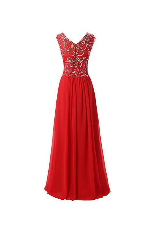 Cap Sleeves Chiffon A-line Bridesmaid Dress, Floor Length, Prom Evening Gown