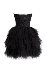 Mini Princess Strapless Homecoming Dress Short Prom Dress