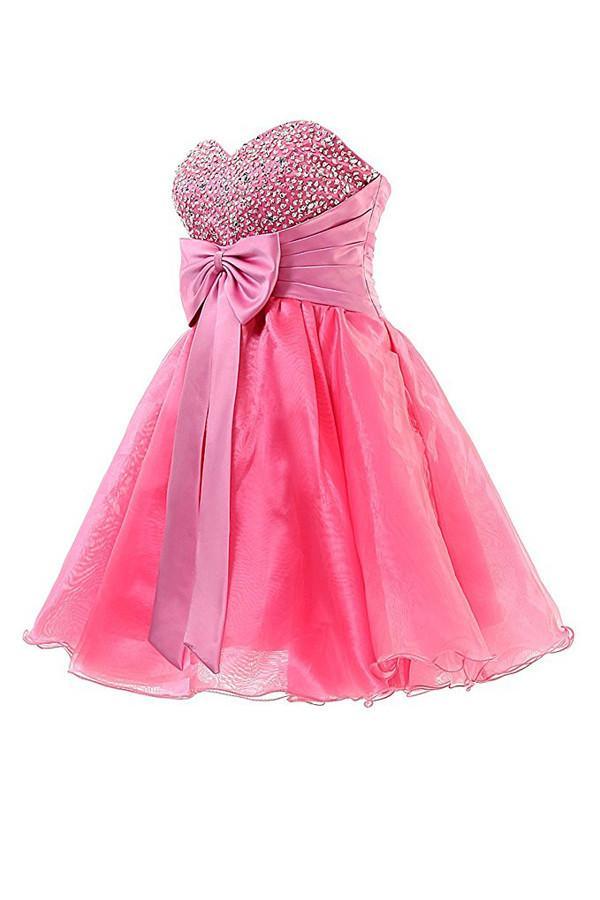 Sweetheart Organza Short Prom Dress Homecoming Dress