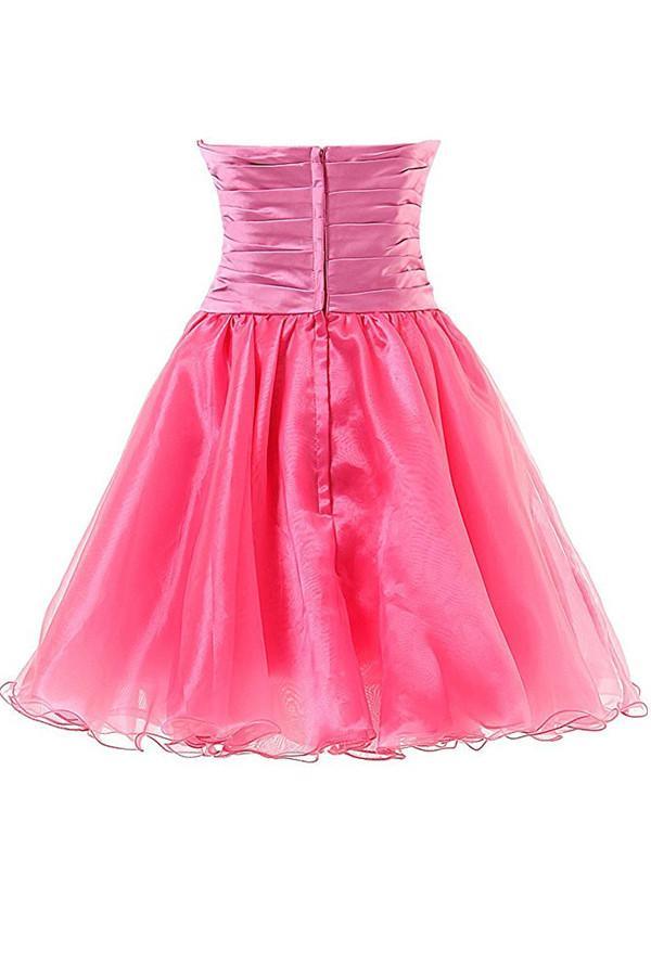 Sweetheart Organza Short Prom Dress Homecoming Dress