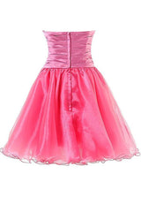 Sweetheart Organza Short Prom Dress Homecoming Dress