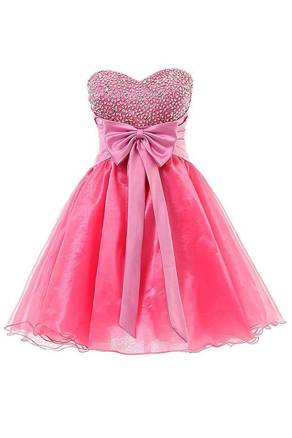 Sweetheart Organza Short Prom Dress Homecoming Dress